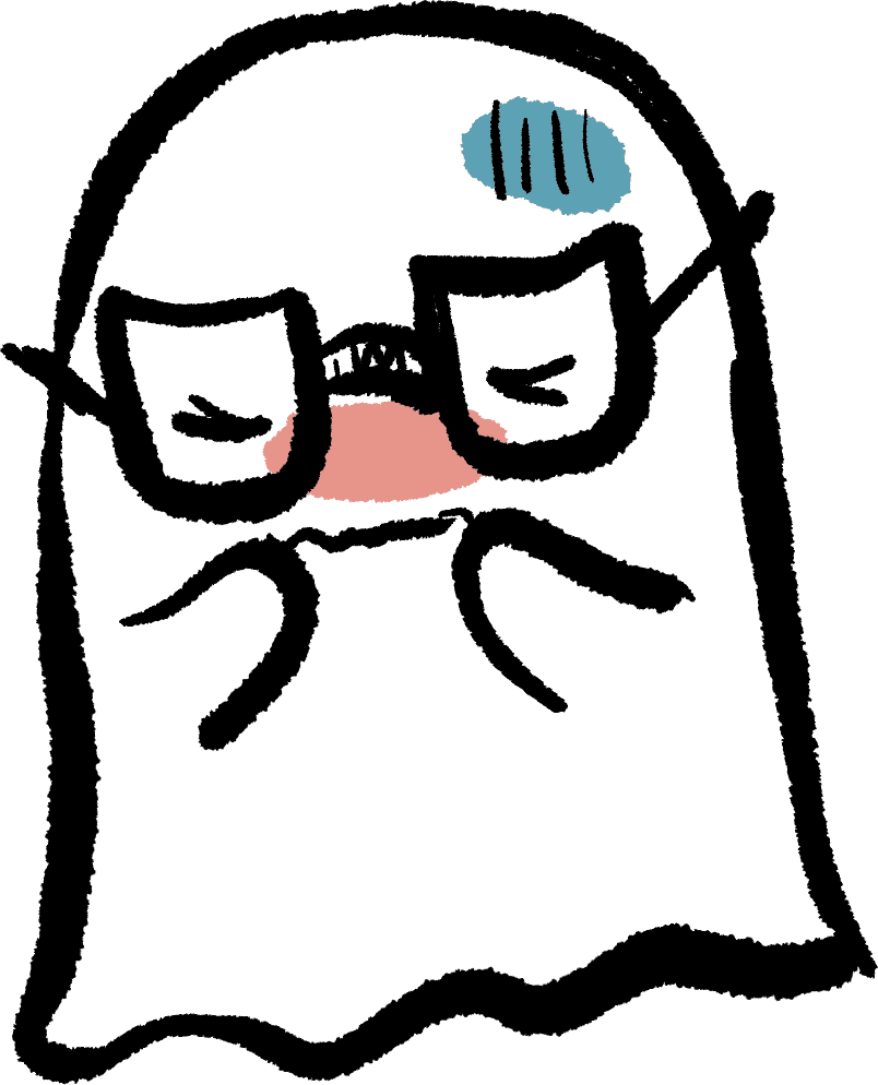 Obake, a friendly illustrated ghost